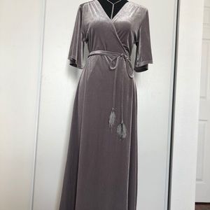 Zara silver/gray wrap dress